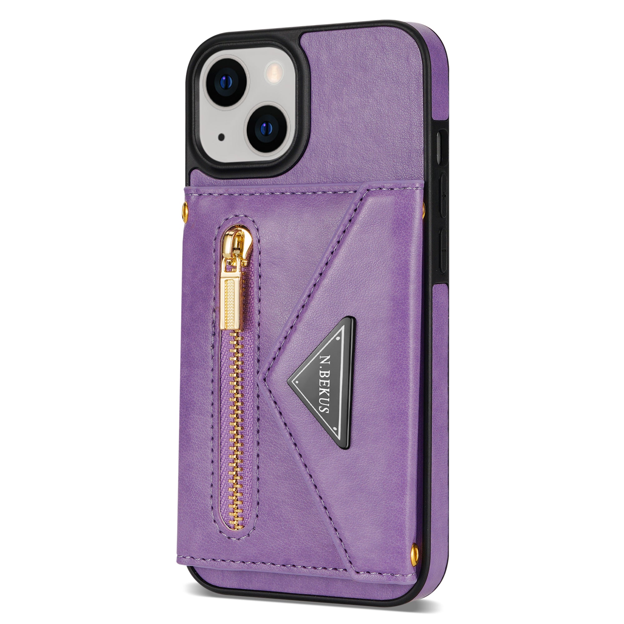 iPhone 14/13 lanyard 2 in 1 Leather card bag case card slots