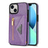 iPhone 14/13 lanyard 2 in 1 Leather card bag case card slots