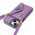 iPhone 14/13 lanyard 2 in 1 Leather card bag case card slots
