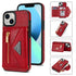 iPhone 14/13 lanyard 2 in 1 Leather card bag case card slots