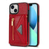 iPhone 14/13 lanyard 2 in 1 Leather card bag case card slots