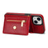 iPhone 14/13 lanyard 2 in 1 Leather card bag case card slots