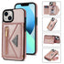 iPhone 14/13 lanyard 2 in 1 Leather card bag case card slots