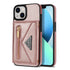 iPhone 14/13 lanyard 2 in 1 Leather card bag case card slots