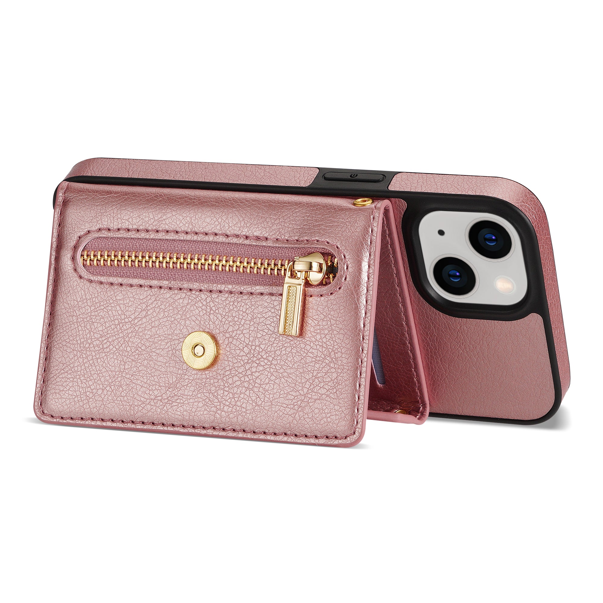 iPhone 14/13 lanyard 2 in 1 Leather card bag case card slots