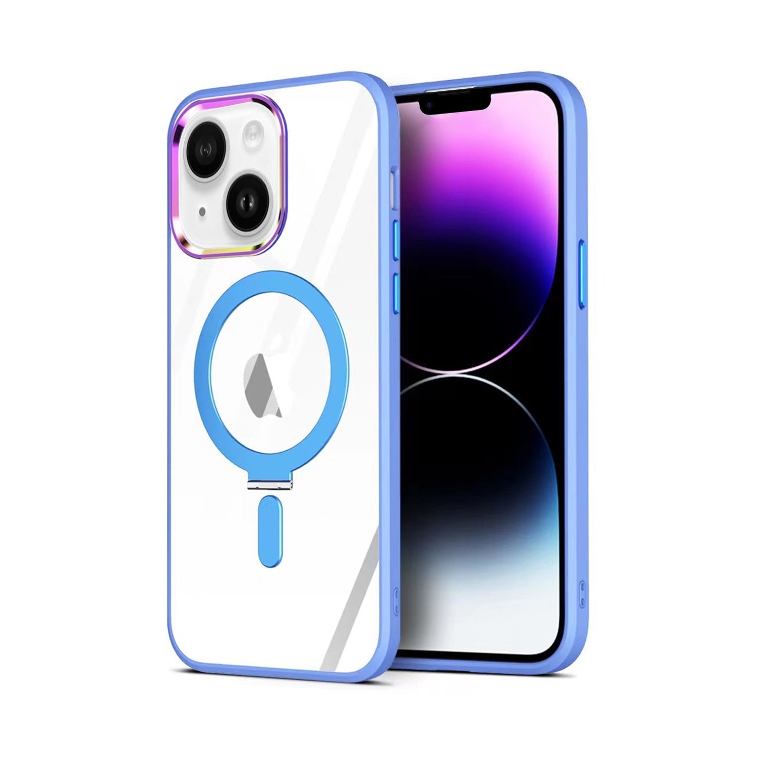 iPhone 14/13 Bracket magnetic absorption colorful lens Case