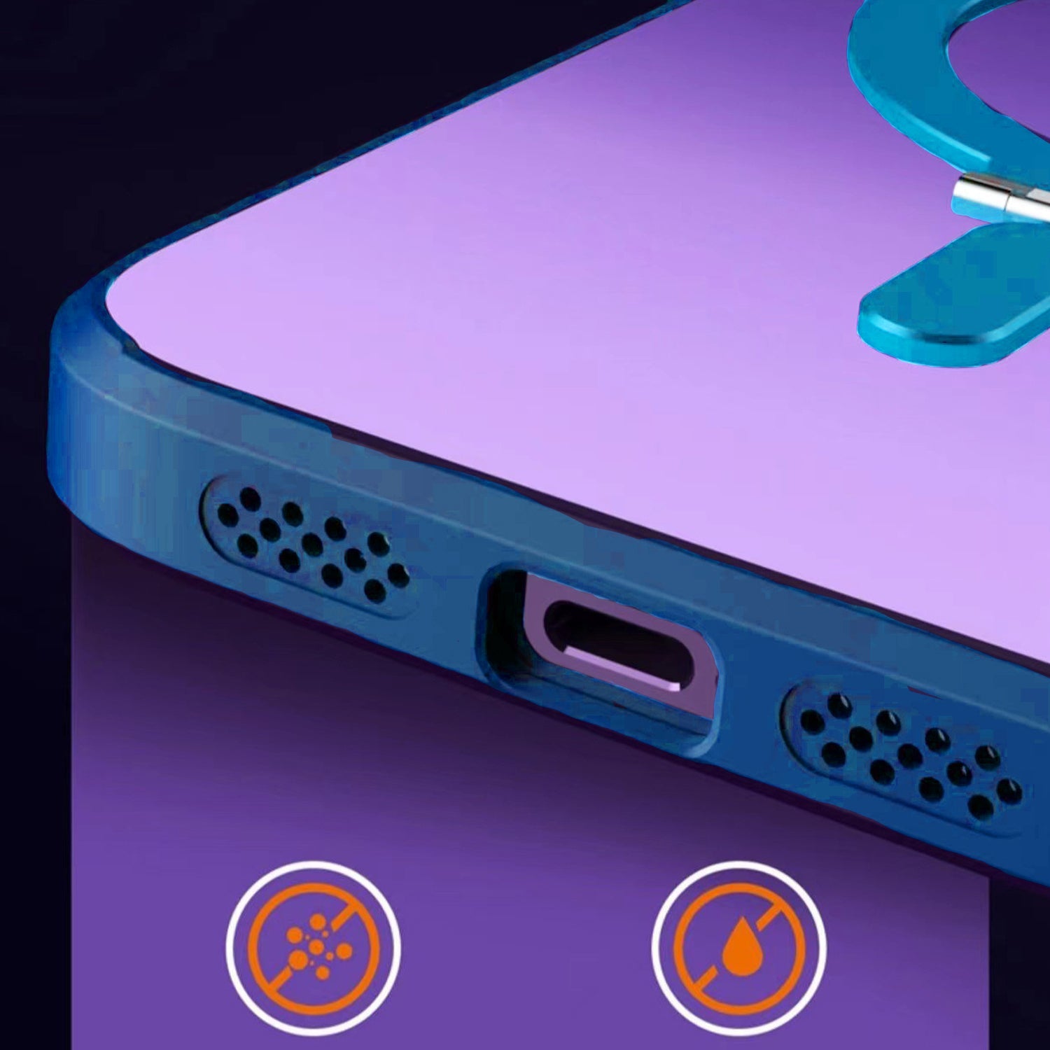 iPhone 14/13 Bracket magnetic absorption colorful lens Case