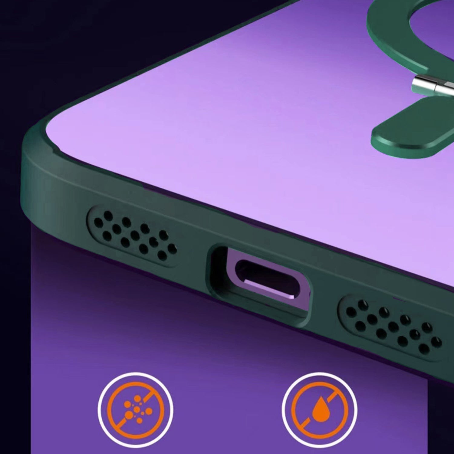 iPhone 14/13 Bracket magnetic absorption colorful lens Case