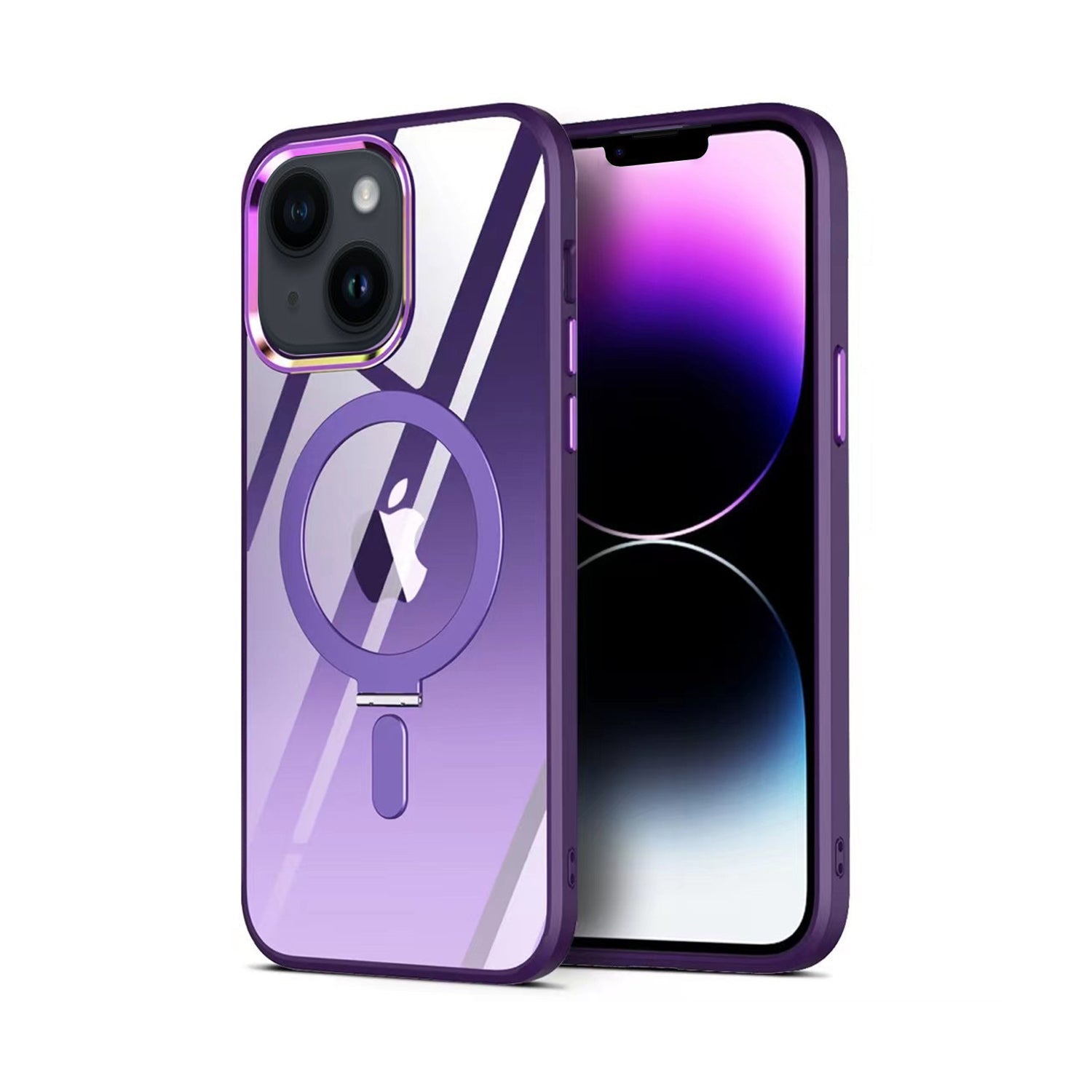 iPhone 14/13 Bracket magnetic absorption colorful lens Case