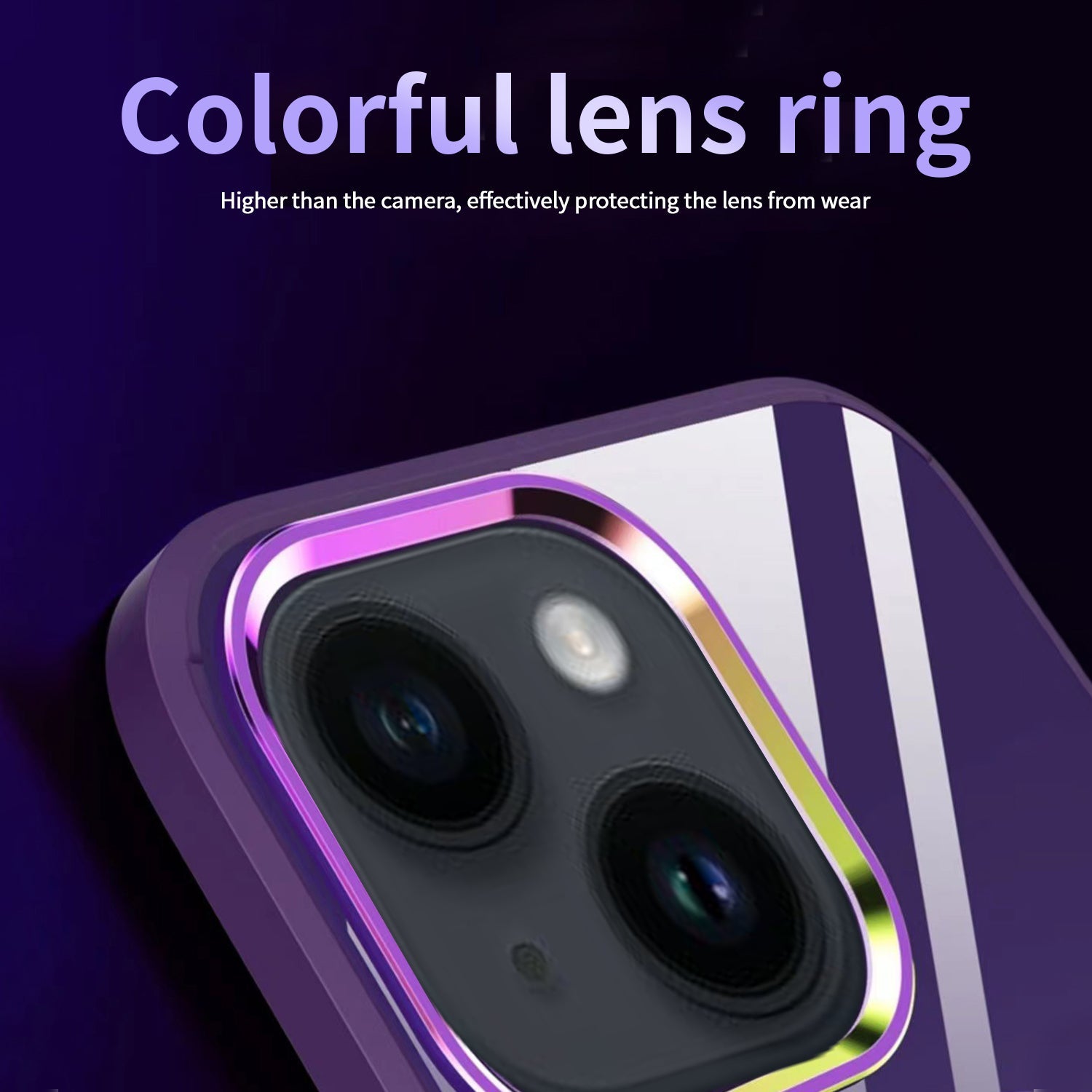 iPhone 14/13 Bracket magnetic absorption colorful lens Case