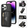 iPhone 14 Pro Max lanyard 2 in 1 Leather card bag case card slots