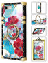 TPU Luxury Shiny Flower Fashion Case with Kickstand for iPhone 8/7 - Pink