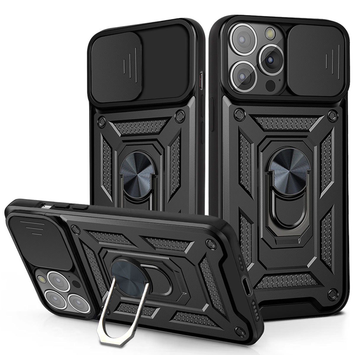 iPhone 13 Pro Max Sliding window with kickstand Phone Case