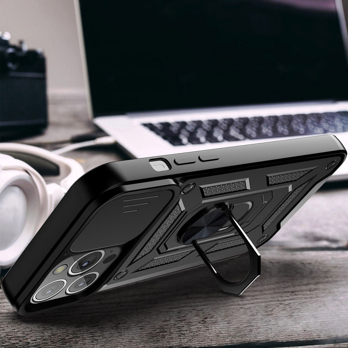 iPhone 13 Pro Sliding window with kickstand Phone Case