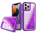 Transparent four corner anti falling quicksand protective case for iPhone 13Pro Max