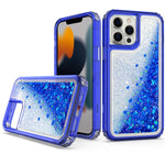 Transparent four corner anti falling quicksand protective case for iPhone 13Pro Max