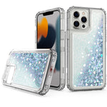 Transparent four corner anti falling quicksand protective case for iPhone 13Pro Max
