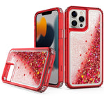 Transparent four corner anti falling quicksand protective case for iPhone 13Pro Max