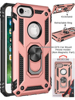 iPhone  8 / 7 / 6 Dual Colors Ring Magnetic GPS car mount Phone Holder case