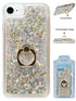 Floating Glitter Star Ring Phone Holder Case Compatible with Apple iPhone 8/7/6/SE2  - Silver