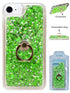 Floating Glitter Star Ring Phone Holder Case Compatible with Apple iPhone 8/7/6/SE2  -Green