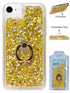 Floating Glitter Star Ring Phone Holder Case Compatible with Apple iPhone 8/7/6/SE2  - Yellow