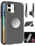Hybrid Rubber Case with Coiled Circle Magnetic Kickstand GPS Holder for iPhone 11