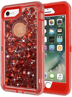 Apple iPhone 8 / 7 Transparent Floating Glitter Heavy Duty Case Compatible