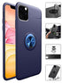 Ring Magnetic GPS car mount Phone Holder Case for iPhone 11 Pro Max  (6.5") Case - Dark Blue