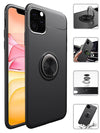 Ring Magnetic GPS car mount Phone Holder Case for iPhone 11 Pro Max  (6.5") Case - Black