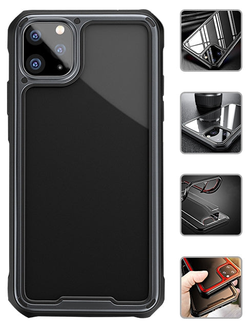 Hard PC + Flexible TPU Frame [Shock-Absorbing] for iPhone 11 Pro Case  - Dark Gray