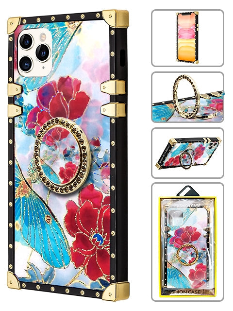 TPU Luxury Shiny Flower Fashion Case with Kickstand for iPhone 11 Pro Max (6.5")