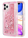 Transparent Floating Glitter Heavy Duty Case Compatible with Apple iPhone 11 Pro (5.8")