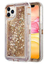 iPhone 11 Pro Max (6.5") Transparent Floating Glitter Heavy Duty Case