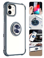 Transparent Ring Magnetic GPS car mount Phone Holder Case for iPhone 11 (6.1") Case