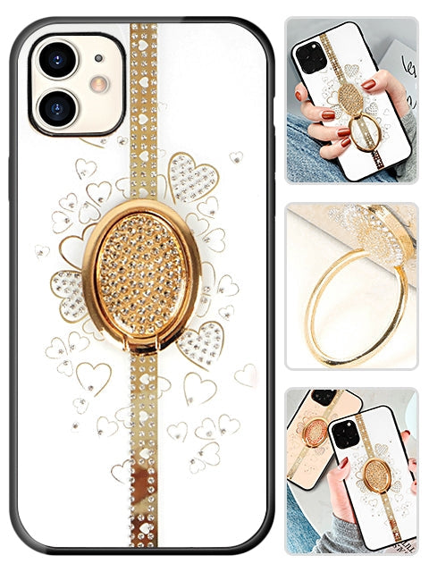 Bling Sparkle Ring Kickstand Case for iPhone 12 Mini Case (5.4")