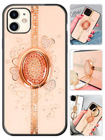 Bling Sparkle Ring Kickstand Case for iPhone 12 Mini Case (5.4")