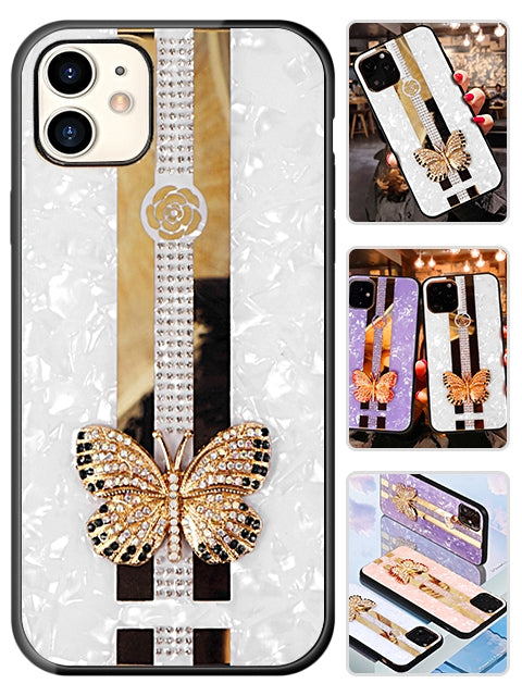 iPhone 11 Case (6.1") Butterfly Bling Bling TPU Luxury Phone Case