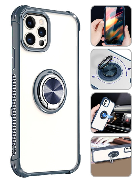 Transparent Ring Magnetic GPS car mount Phone Holder Case for iPhone 11 Pro Max (6.5") Case