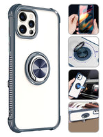 Transparent Ring Magnetic GPS car mount Phone Holder Case for iPhone 11 Pro Max (6.5") Case