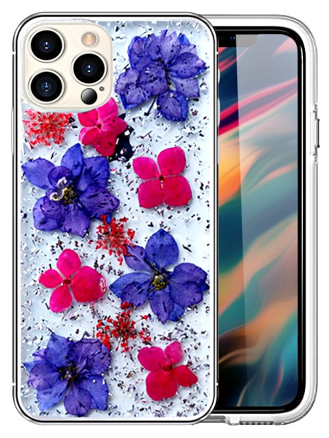 Soft Plastic Fashion Colorful Flowers Design Case for iPhone  12 Pro/ 12 (6.1")