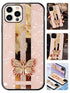 Butterfly Bling Bling TPU Luxury Phone Case for iPhone 12 Pro/12(6.1") - White