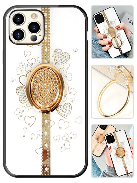 Bling Sparkle Ring Kickstand Case for iPhone 12 Pro Max Case (6.7")