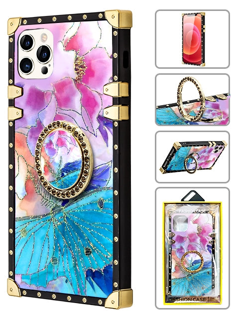 TPU Luxury Shiny Flower Fashion Case with Kickstand for iPhone 11 Pro Max (6.5")