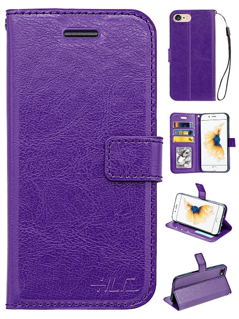 Real Plain Leather Wallet Case for Iphone 6(4.7in)