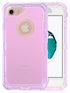 Transparent Full Protection Heavy Duty Case without Clip for Apple iPhone 8/7/6 - Purple