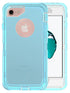 Transparent Full Protection Heavy Duty Case without Clip for Apple iPhone 8/7/6 - Teal