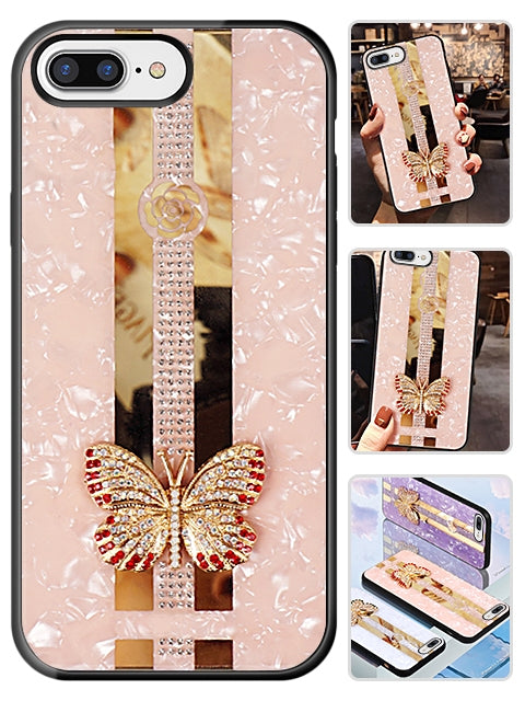 iPhone 7 Plus Butterfly Bling Bling TPU Luxury Phone Case (5.5")