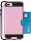 Slidable Card Holder case Compatible with Apple iPhone 7 / 8 Plus - Pink