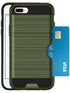 Slidable Card Holder case Compatible with Apple iPhone 7 / 8 Plus - Dark Green